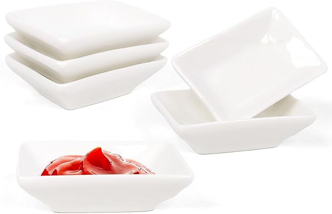 Ceramic Soy Sauce Dish, 6pcs Sushi Dipping Sauce Bowls Dipping Sauce Cups Soy Sauce Dish, Ceramic Dipping Sauce Cups Dipping Bowls For Sauce, Side Dish, Condiments, Sushi
