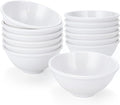 Mini Dipping Bowls Set, Soy Sauce Dishes 4.5 Oz 3.5 Inch Mini Bowls Set,Unbreakable Melamine Plastic Bowls for BBQ Sauce, Seasoning Condiments Appetizer, White,12 Pack