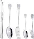 IKXO Silverware Set 60 Piece Silver Flatware Set for 12,Stainless Steel Flatware Cutlery Set For Home Hotel, Kitchen Utensils Set Include Fork Knife Spoon,Mirror Polished,Dishwasher Safe