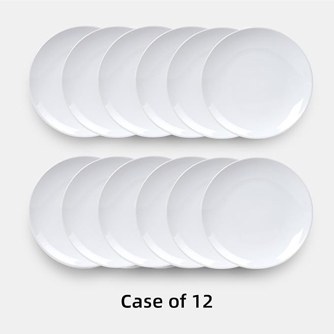 Stoneware Coupe Commercial Grade Dinnerware, Bright White, Plate 12.25", Case of 12