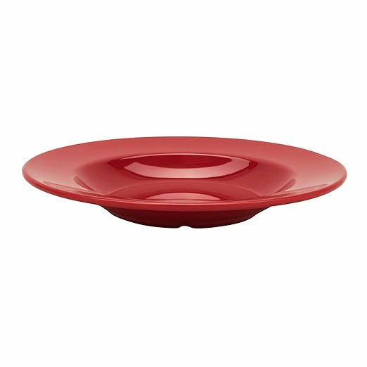 G.E.T. B-1611-RED-EC Melamine Pasta Bowl with Wide Rim, 16 Ounce, Red (Set of 4)