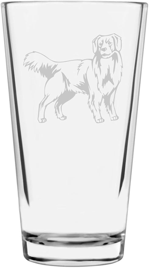 Nova Scotia Duck Tolling Retriever (Toller) Dog Themed Etched All Purpose 16oz Pint Glass