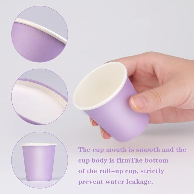 3 oz 100 Pack Disposable Mouthwash Cups Bathroom Paper Cups | Bathroom Cups - Image 3