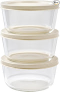 6-Piece Glass Food Storage Containers Set | 2-Cup, Leakproof | Microwave by DuraLiving