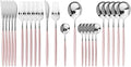 JASHII Flatware Serving Set 24 Piece, Stainless Steel Silverware Set, Modern by JASHII