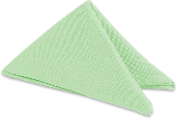Polyester Cloth Napkins - Washable Soft Table Linens - Durable & Elegant for Dining, Restaurants, Weddings, Events, Rentals, Banquets, & Parties - Premium Quality Set of 250, Mint Green, 17"x17"