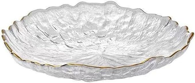 Glass Salad Bowl Irregular Lotus Flower Shape Serving Bowls, Mixing Nut Bowls - Image 4