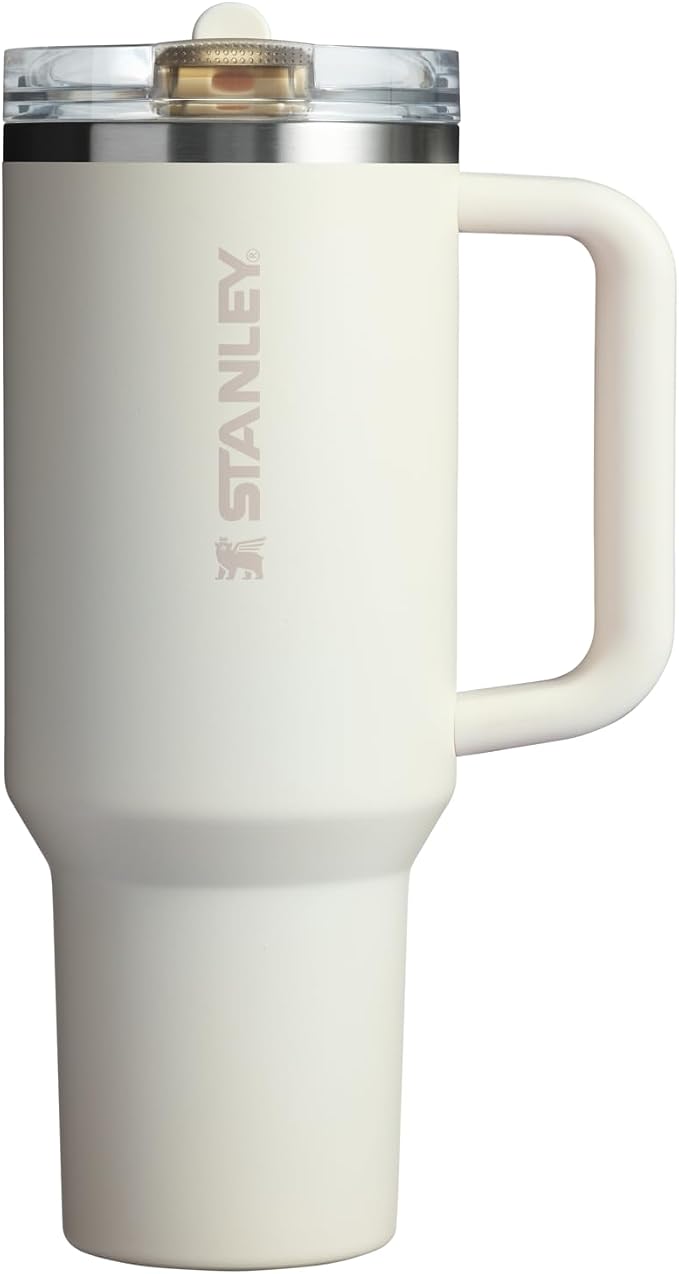 STANLEY Quencher ProTour Flipstraw Tumbler, 40 oz, Cream | Built-In Straw & by Unknown