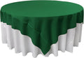 LA Linen Polyester Poplin Washable Square Tablecloth, Stain and Wrinkle Resistant Table Cover 72x72, Fabric Table Cloth for Dinning, Kitchen, Party, Holiday 72 by 72-Inch, Emerald Green