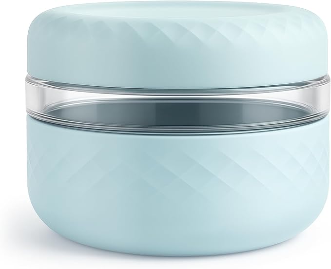 16 oz (2 Cup) Glass Lunch Bowl Container with Lid | Leak & Spill Proof, BPA-Free, Microwave & Dishwasher Safe, Airtight Meal Prep & Food Storage Jar for Lunch, Salad, Soup, Oats, Stew, Yogurt
