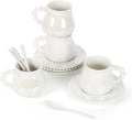 8 Ounce Cappuccino Cups Set of 4, Ceramic Coffee Cups by Ulable