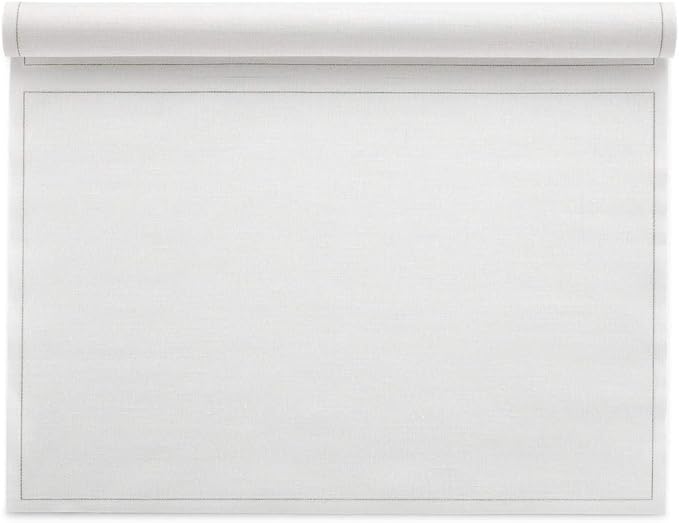 MY DRAP Washable and Reuseable Cloth Placemat - 17.7 x 12.6 in (12 Per Roll, Cotton Cream)