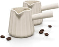 Espresso Measuring Cup Set of 2, Ceramic Espresso Cups 6 OZ | Milk Frothing Cup by KOIMYSA