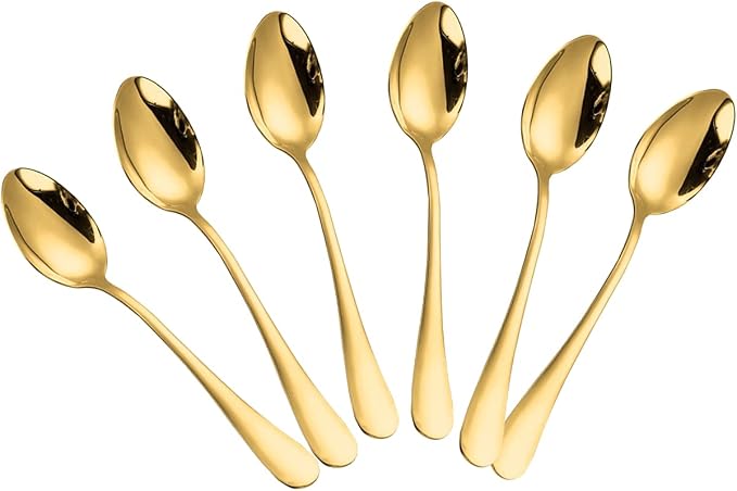 Demitasse Espresso Spoons, 4 Inches Stainless Steel Coffee Spoons by Wesdxc56