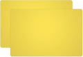 Silicone Placemats, Food-Grade Non-Slip Waterproof, Dining, Stain Resistant, Countertop Protector, Kitchen Counter Mat, Heat Resistant, Baking mat Dishwasher Safe (23.6"×15.7"-2pack, Yellow)