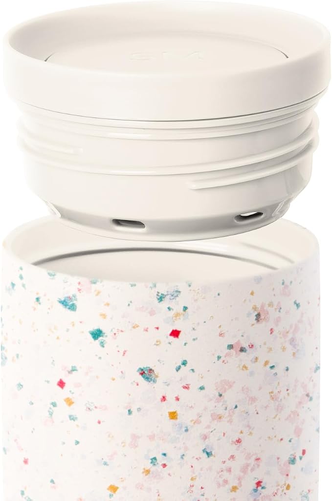 Simple Modern Insulated Travel Coffee Mug 360° Lid | 16oz | Terrazzo | Voyager - Image 3