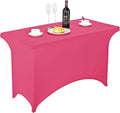 LZY Spandex Fitted Stretch Table Cover for 4ft or 6ft or 8ft Folding Table, Rectangular Cocktail Tablecloth, Perfect for Party or Banquet