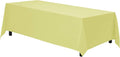 Gee Di Moda Rectangle Tablecloth - 70 x 120 Inch Yellow Table Cloth for 6 or 8 Foot Rectangle Tables - Heavy Duty Washable Fabric - for Holiday Party, Dinner, Weddings, Baby Shower & Events