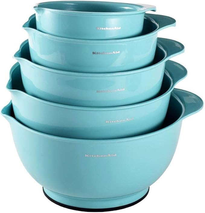 KitchenAid KE178OSAQA Classic Mixing Bowls, Aqua Sky 2 by Unknown