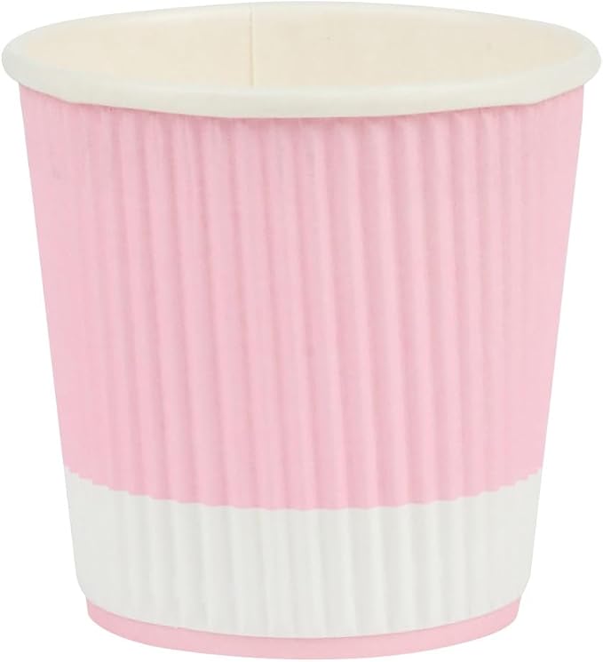 4 oz Light Pink Paper Coffee Cup - Image 2