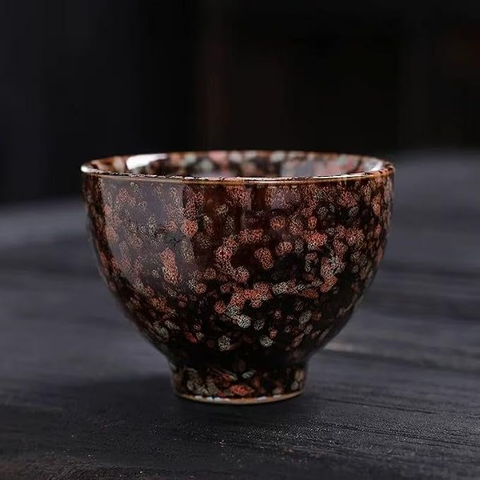 Teacups, Sake Cups Handmade Ceramic Mug Set 2.5 oz 6 Color Earthenware Teacups - Image 2