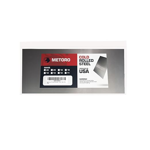 Metoro 16-Gauge Mild 12" x 6" CRS Steel Sheet - Formable, Weldable, Magnetic, Smooth Surface - Industrial-Grade Metal Plate for DIY Projects, Fabrication, and More. (1, .060 x 12 x 6)