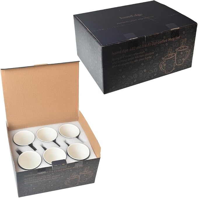 homEdge Porcelain Mug Set, 16 Ounces Cup - Image 8