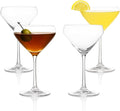 LEMONSODA Hand Blown/Nick And Nora Classic Martini Glasses Manhattan, Cosmopolitan, Espresso Martini, Lemon Drop, Dirty Martini - Inspired by 1930's - 50's Cocktail Culture - 6oz/10oz (Set of 4, 10oz)