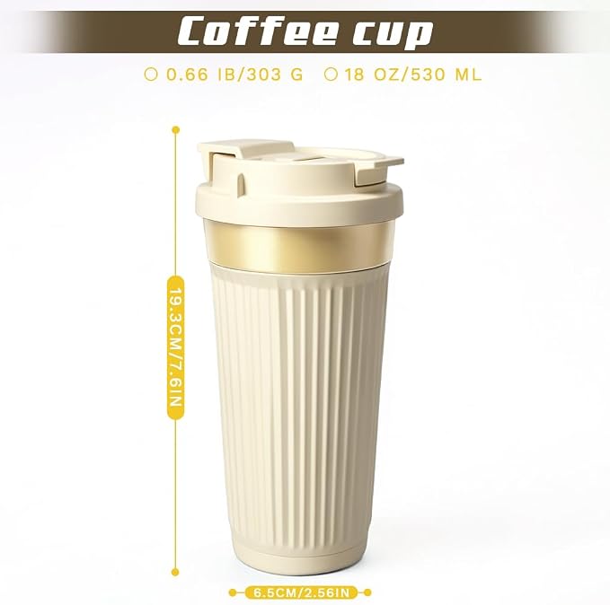 Vacuum Insulated Stainless Steel Travel Coffee Mug, Leak Proof Cup - Image 5