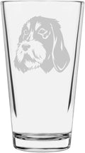 Griffon Bleu de Gascogne Custom Personalized Dog Themed Etched All Purpose 16oz Pint Glass