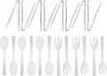 Party Essentials Plastic Party Buffet Serving Utensils Kit, Spoons/Forks/Tongs by PartyEssentials
