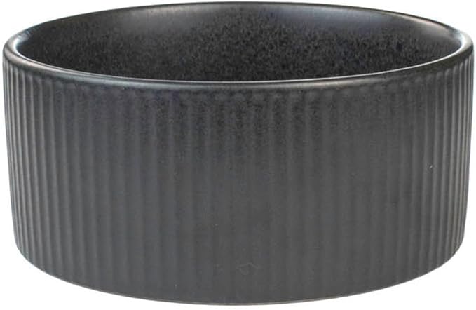 Sango 12 Pieces Stoneware Fluted Dinnerware Set, Modern Black Dishes for 4, Premium Serving Plates and Bowls Sets, Chip & Scratch Resistant, Ceramic Kitchen Dish, Microwave & Dishwasher Safe, Anderson