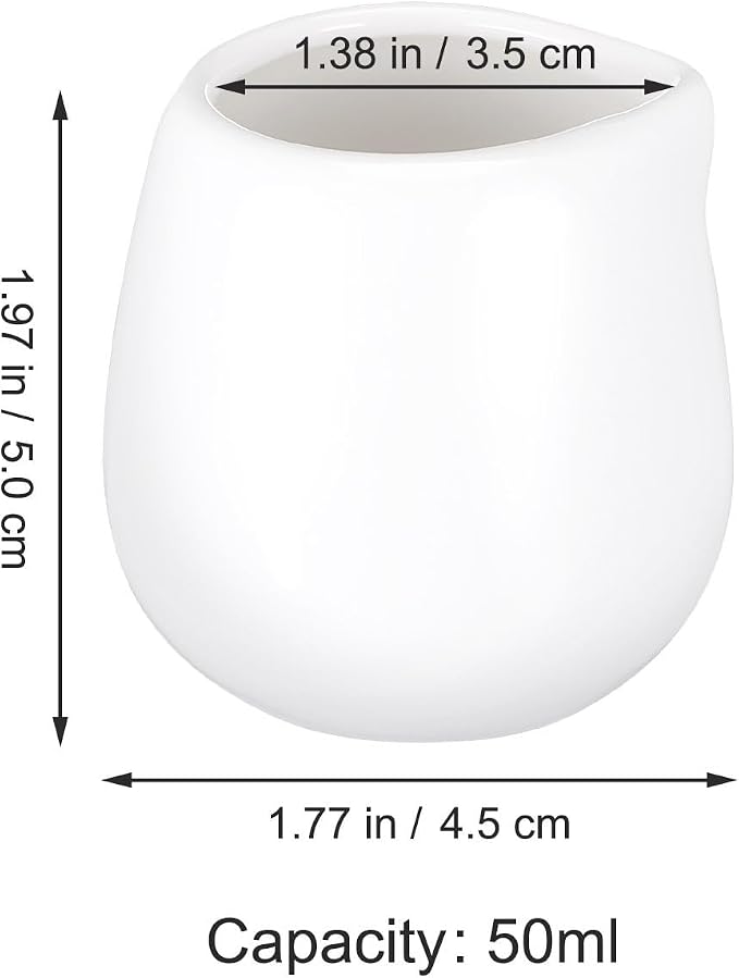 ULTECHNOVO 12 Pcs Ceramic Creamer Pitchers, Mini Milk Jugs - Image 2