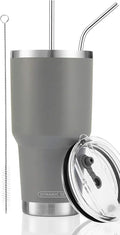D·S 30oz Grey Tumbler Double Wall Vacuum Insulated Travel Coffee Mug | Double by D%C2%B7STUMBLER
