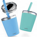 CUPKIN Toddler Cups with Straws, The Original 8 oz Stackable Stainless Steel by CUPKIN