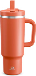 ENCOOL 40 oz Tumbler with Handle and Straw: Stainless Steel Insulated Tumbler by ENCOOL