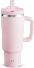 ENCOOL 40 oz Tumbler with Handle and Straw: Stainless Steel Insulated Tumbler by ENCOOL