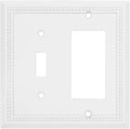 Henne Bery Sunken Pearls Heavy Duty Decorative Wall Plate Switch Plate Outlet Cover (Toggle/Decorator, White)