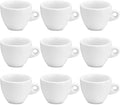 Reallnaive 10 Pcs 5 oz Porcelain Espresso Cup Set White Tiny Ceramic Coffee & by Unknown