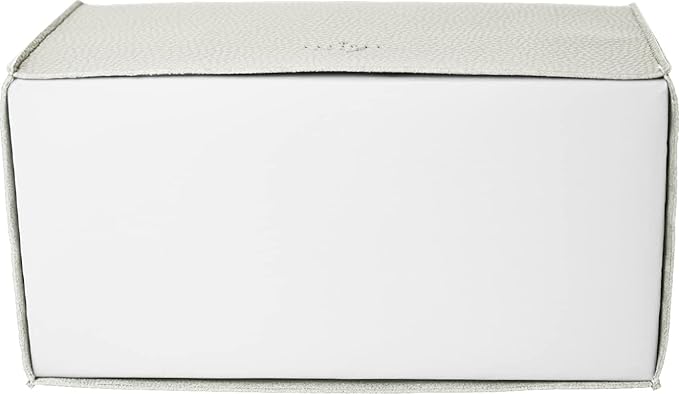 Carrotez Tissue Box Cover, [Refined] Modern PU Leather Rectangular Tissue Box Holder - Decorative Holder/Organizer for Bathroom Vanity Countertop, Night Stands, Office Desk 9.5"X5"X5" - White