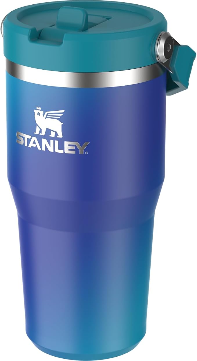 STANLEY IceFlow 2.0 Flip Straw Tumbler, 20 oz, Sea Glass Aura | Easy Carry - Image 2