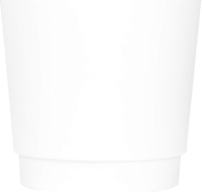 Karat 8 oz Double-Wall Insulated Coffee Cup White Disposable Paper Hot Cup - Image 4