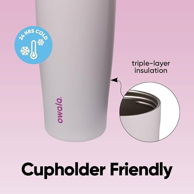 Owala FreeSip Sway Stainless Steel Water Bottle 40 oz Dreamy Field - Image 5