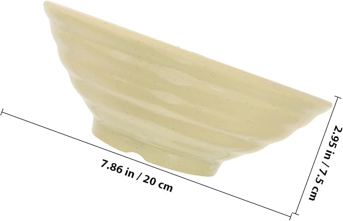 STOBAZA Melamine Ramen Bowl Large Noodle Soup Container for Restaurant Use Smooth Finish Household Tableware for Rice Noodles Dessert and Asian Cuisine