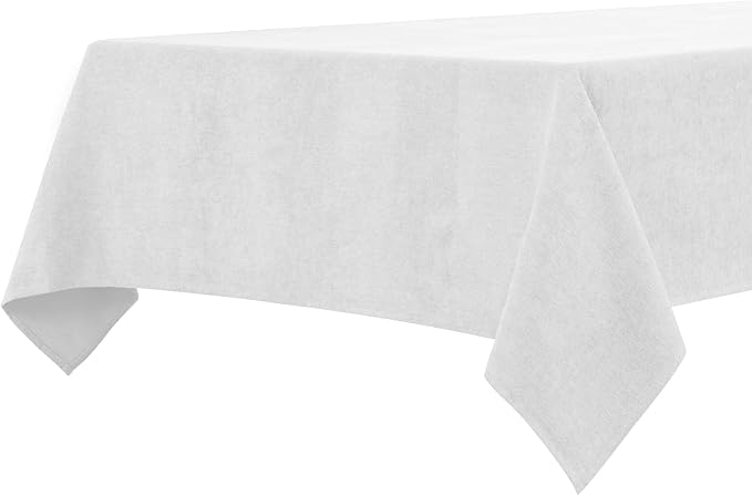BALCONY & FALCON Rectangle Tablecloth Washable Wrinkle Resistant and Water Proof Table Cloth Decorative Linen Fabric Tablecloths for Dining Parties Kitchen Wedding and Outdoor Use (Owl Gray, 57x118)