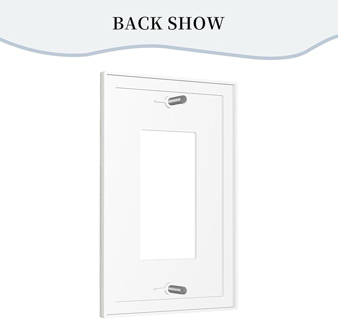 Outlet Covers Mid Century Modern Retro Stars 1 Gang Wall Plate Single Rocker Light Switch Cover Decorative GFCI Receptacle Electrical Switchplate for Bathroom Bedroom Decor（2 Pack）