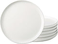 AmorArc Ceramic Dinner Plates Set of 6, Wavy Rim 10.25 Inch Stoneware Dish Set, Dinnerware Plates for Kitchen-Microwave&Dishwasher Safe, Scratch Resistant-Reactive Glaze Matte White