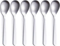 Demitasse Espresso Spoons, Stainless Steel Satin Finish Coffee Spoons, Mini Teaspoons, Sugar Spoons, 4.7-inch, Set of 6, Silver, 6-PIECE, 1