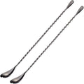 Bar Spoon Cocktail Mixing Stirrers, 12” Long Handle, Long Drink Spoons by Briout