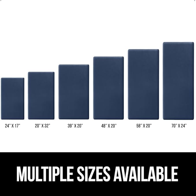 GORILLA GRIP Comfortable Cushioned Kitchen Mats for Floor, Waterproof and Stain Resistant Soft Top, 3/4 Inch Thick Ergonomic Standing Desk Anti Fatigue Mat, Foam Supports Ankles and Feet, 20x32, Navy